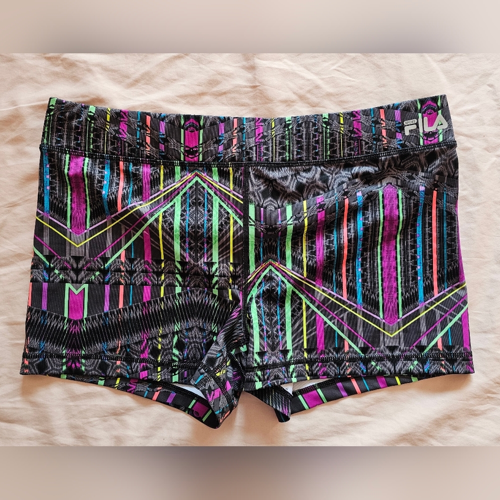 Fila Women's Vibrant Patterned Athletic Shorts